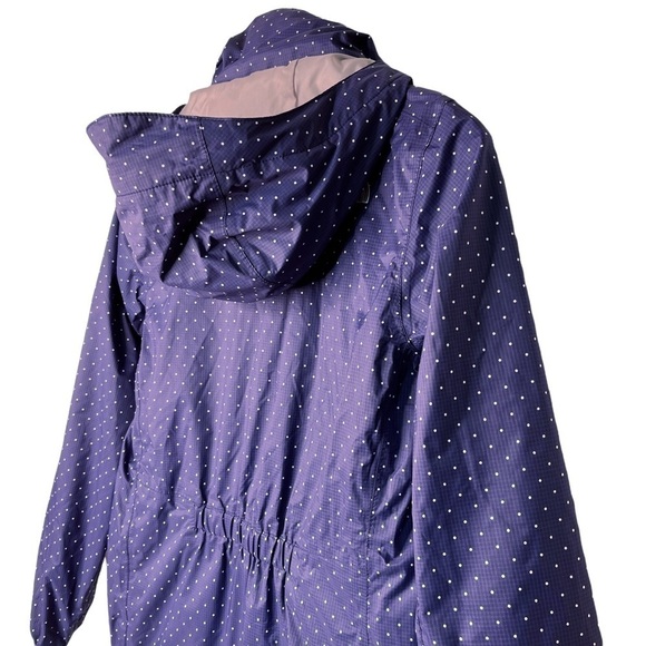 THE NORTH FACE Hooded Windbreaker Jacket Size XS in Polka Dot Navy Blue - Picture 11 of 14